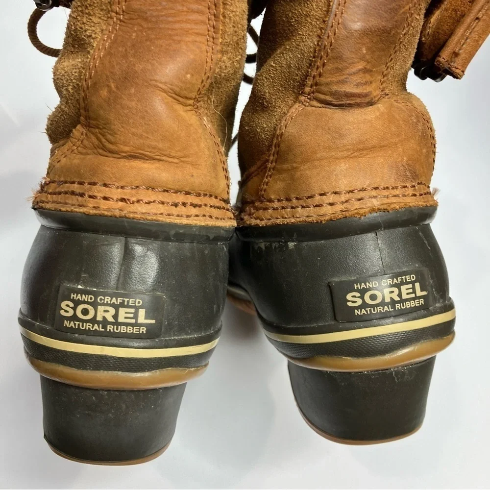Sorel winter fancy lace up boots duck boots size 8.5‎